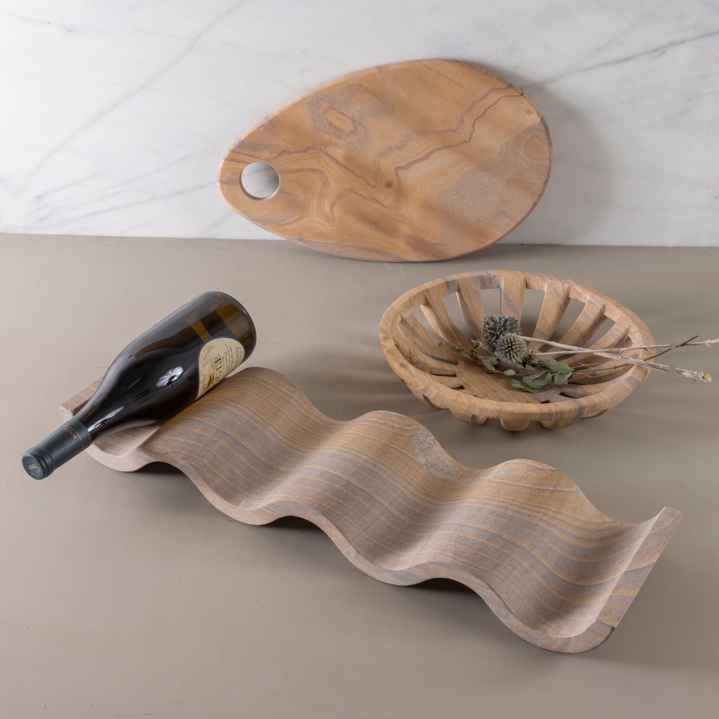 Rainbow sandstone wine rack