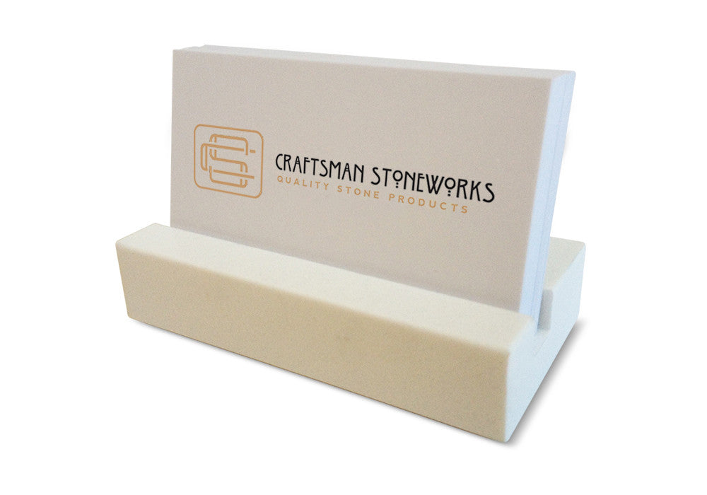 White Quartz Business Card Holder - Standard