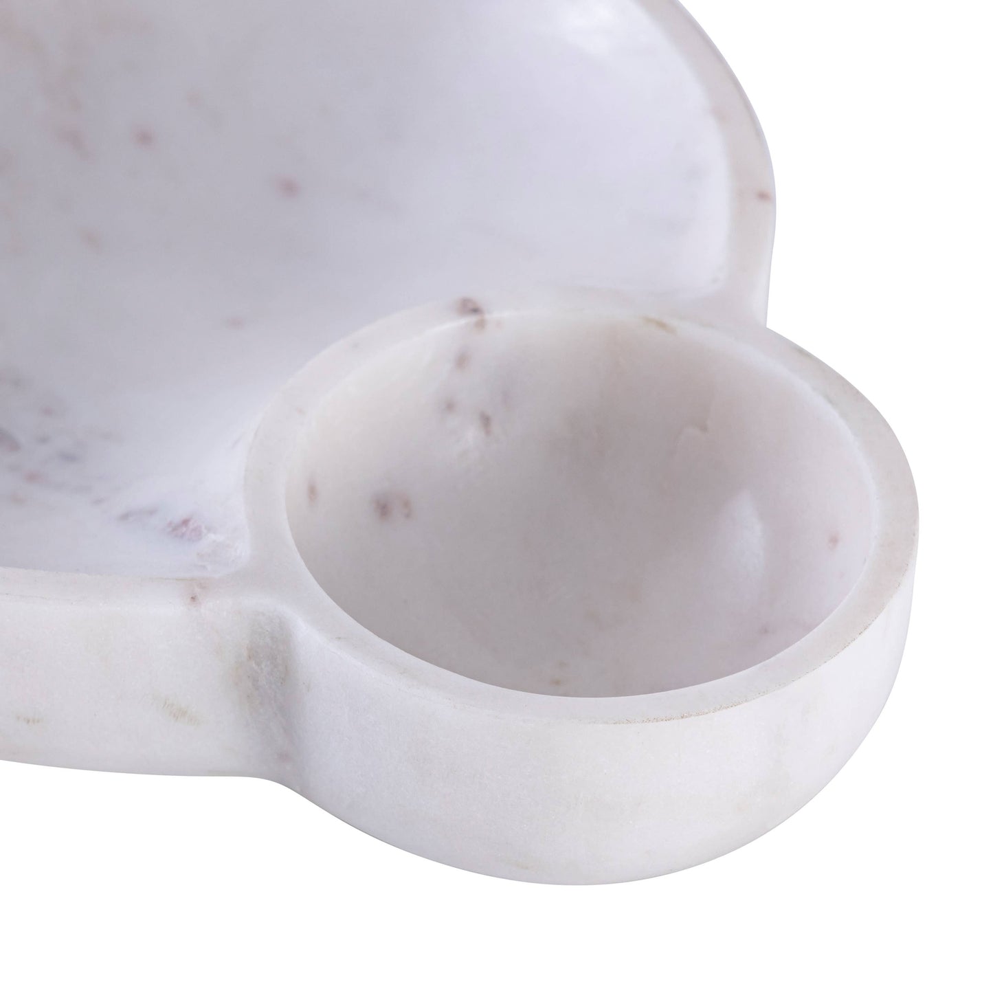 White marble dip bowl platter
