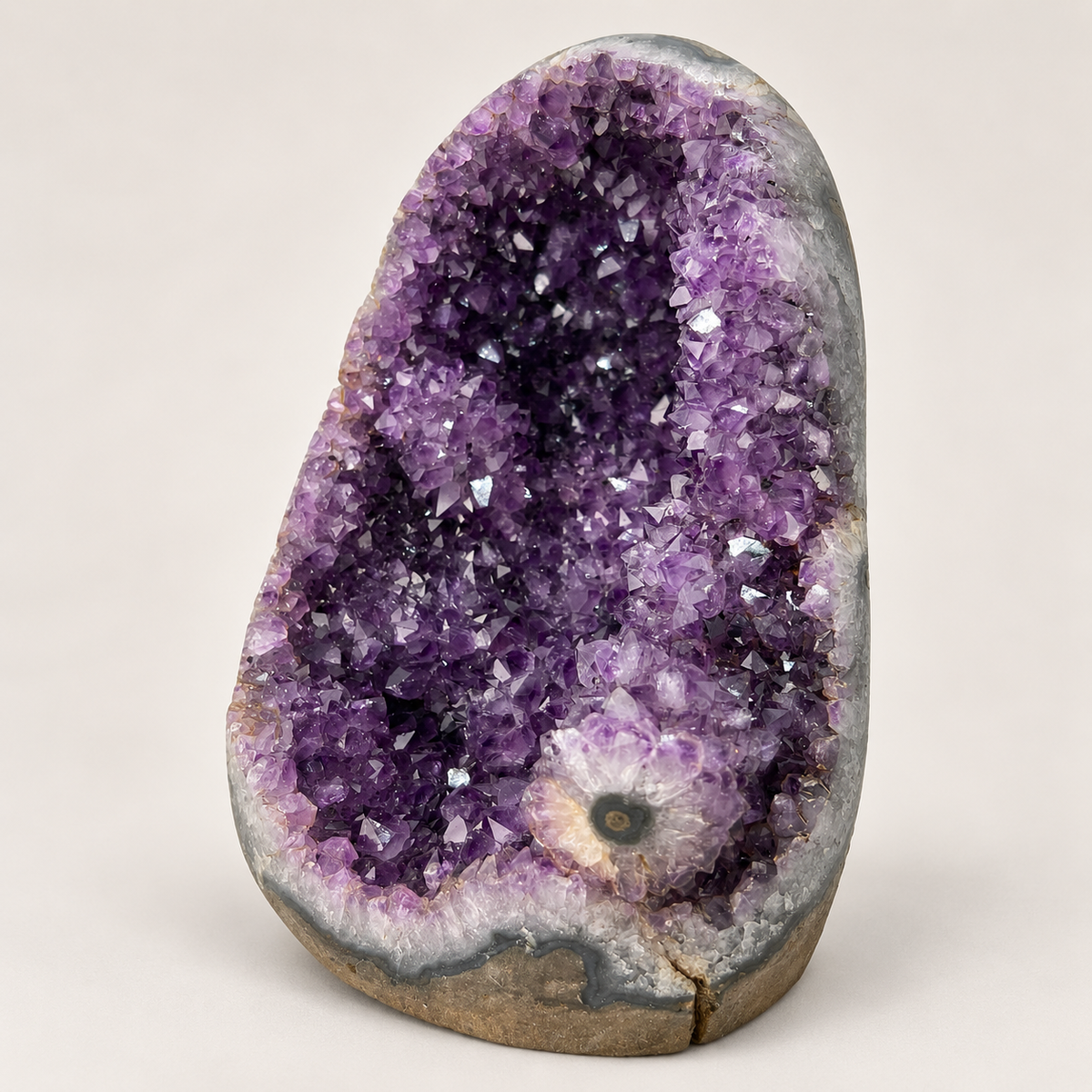 Large Uruguay Amethyst Cathedral Geode — 5.5" x 6", 5.16 lbs