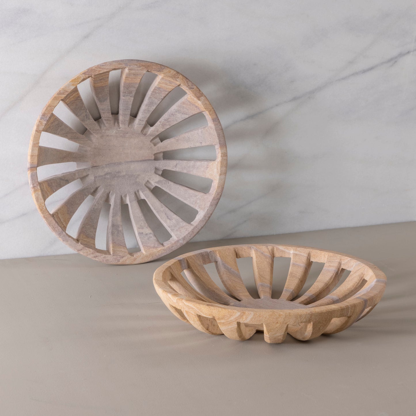 Rainbow sandstone decorative bowl