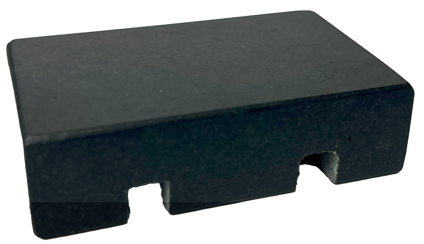 Black Granite Cord Organizer — Honed · Double