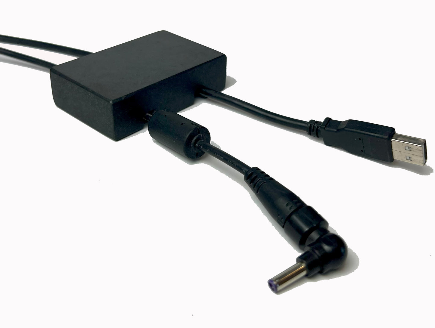 Black Granite cord organizer with honed finish, double-cable slot