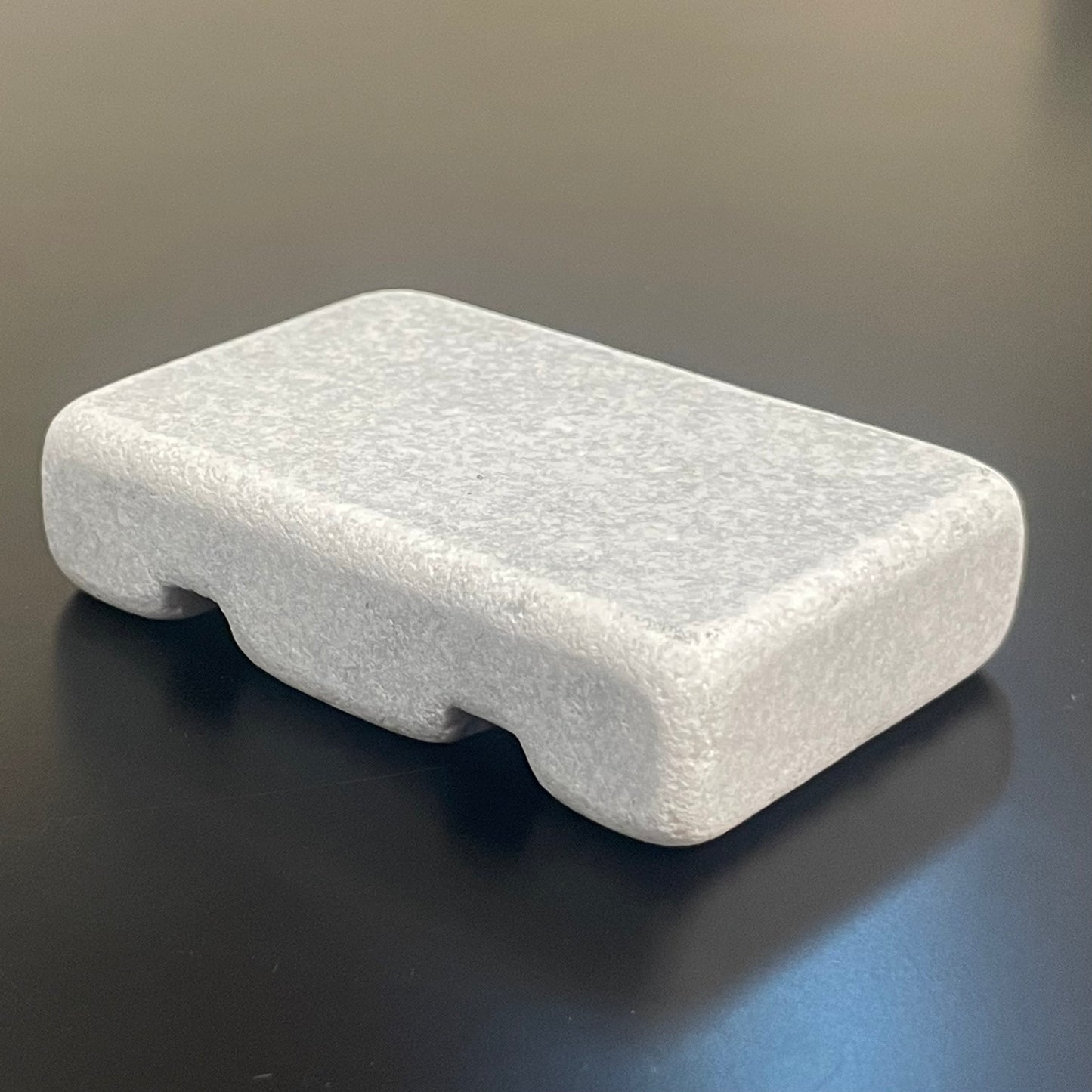 White Carrara Marble Cord Organizer - Tumbled · Double