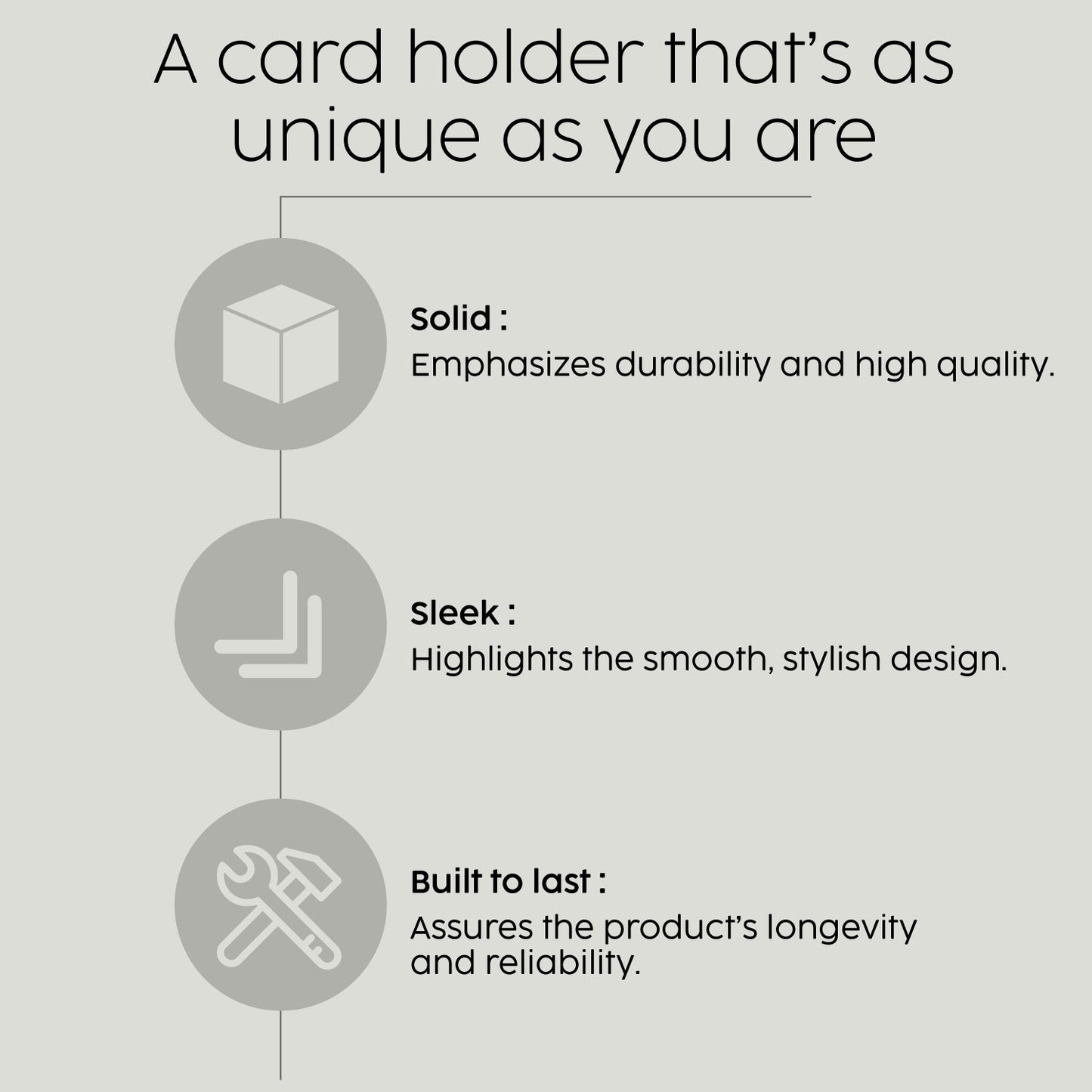 Black Absolute Granite vertical business card holder on desk