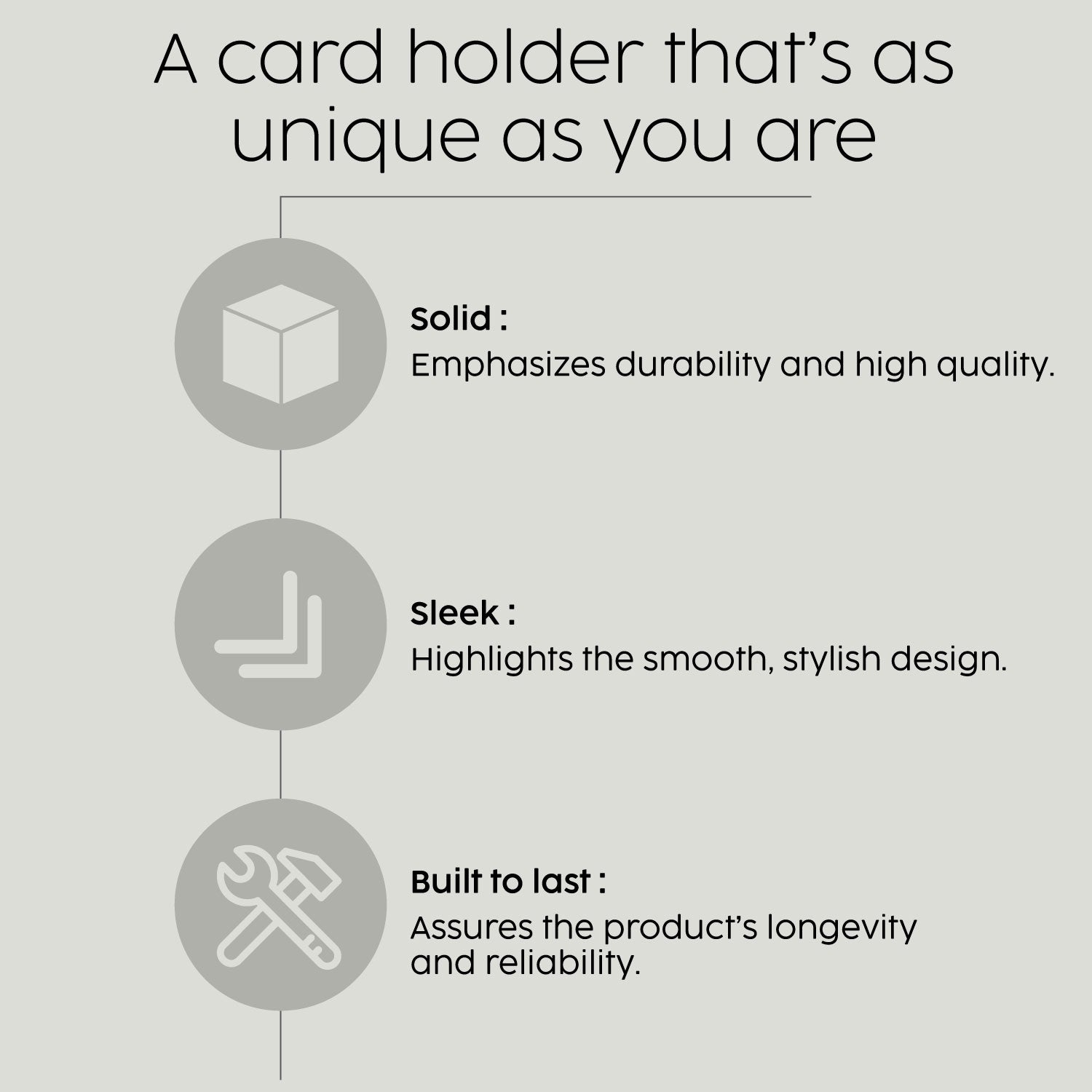 Black Absolute Granite vertical business card holder on desk