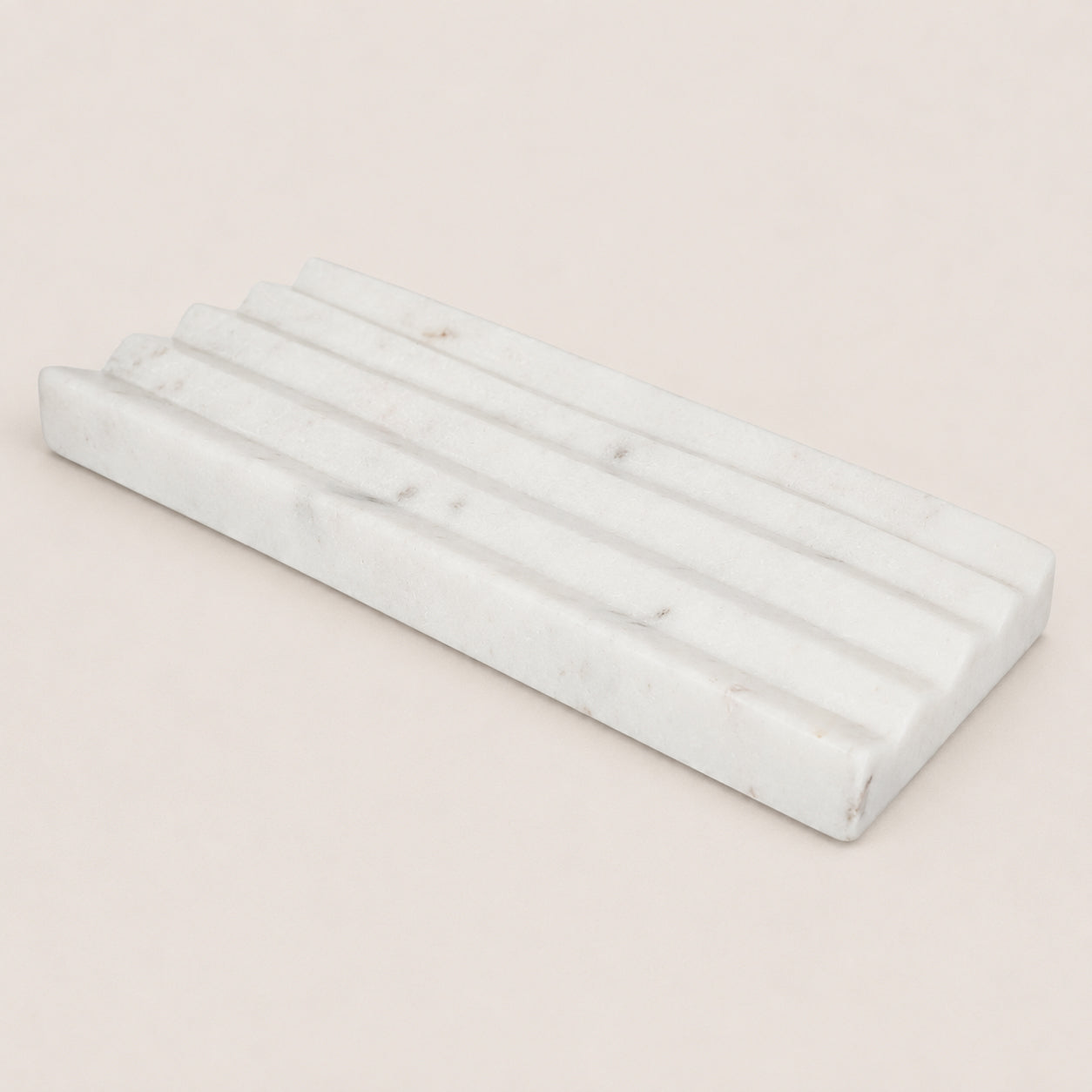 White marble jewelry tray