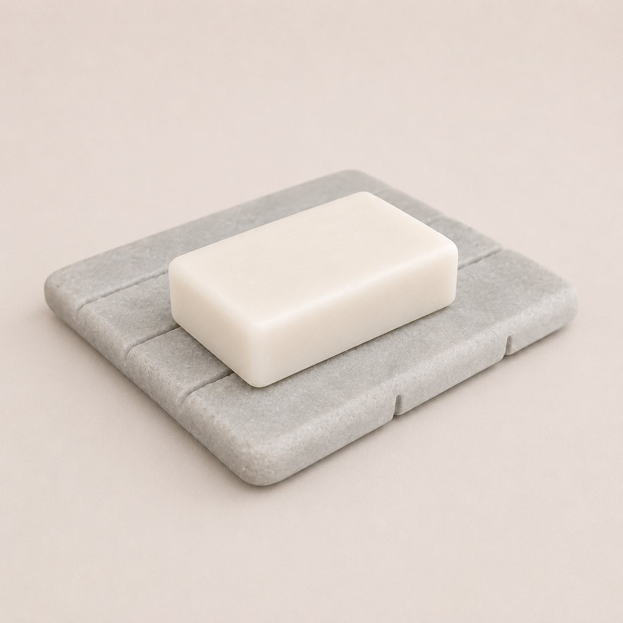 White Carrara Marble soap dish on bathroom counter