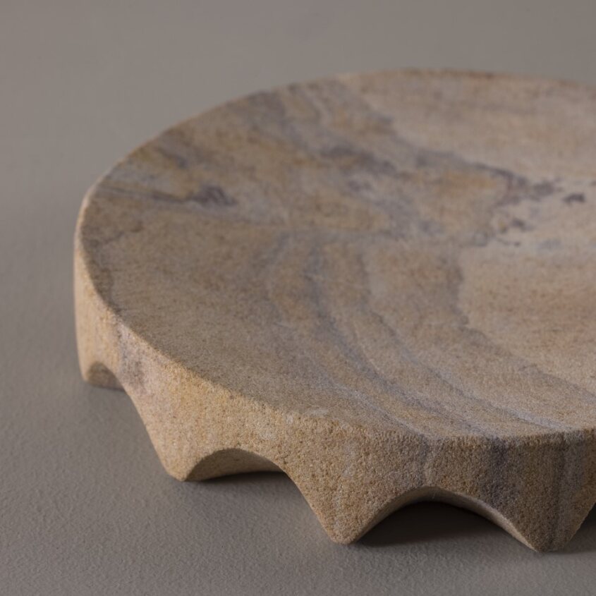 Rainbow sandstone trinket dish