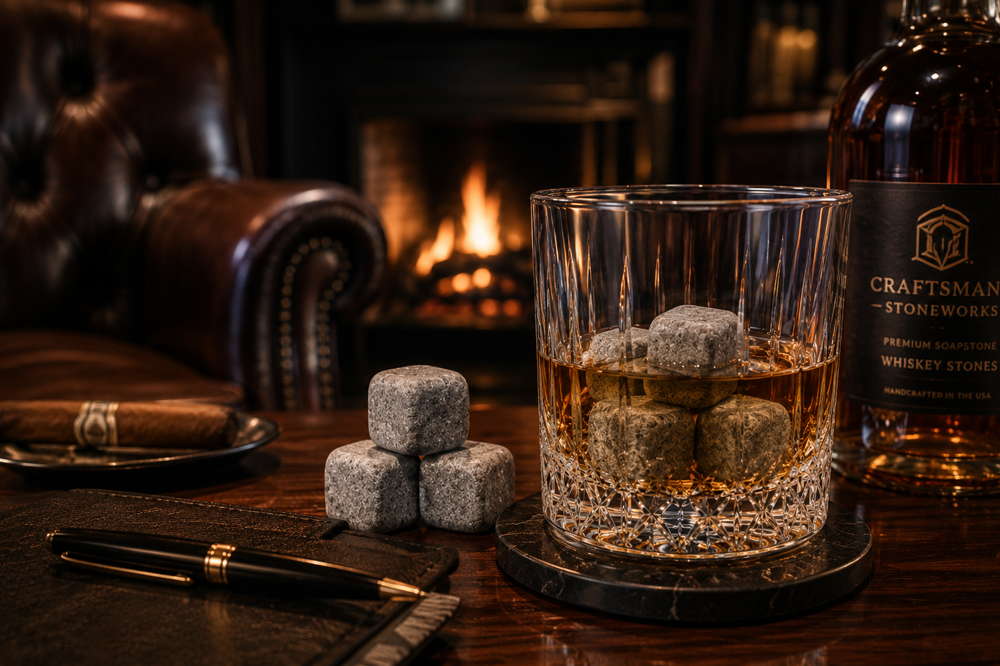 Soapstone Whiskey Stones — Large · Set of 4