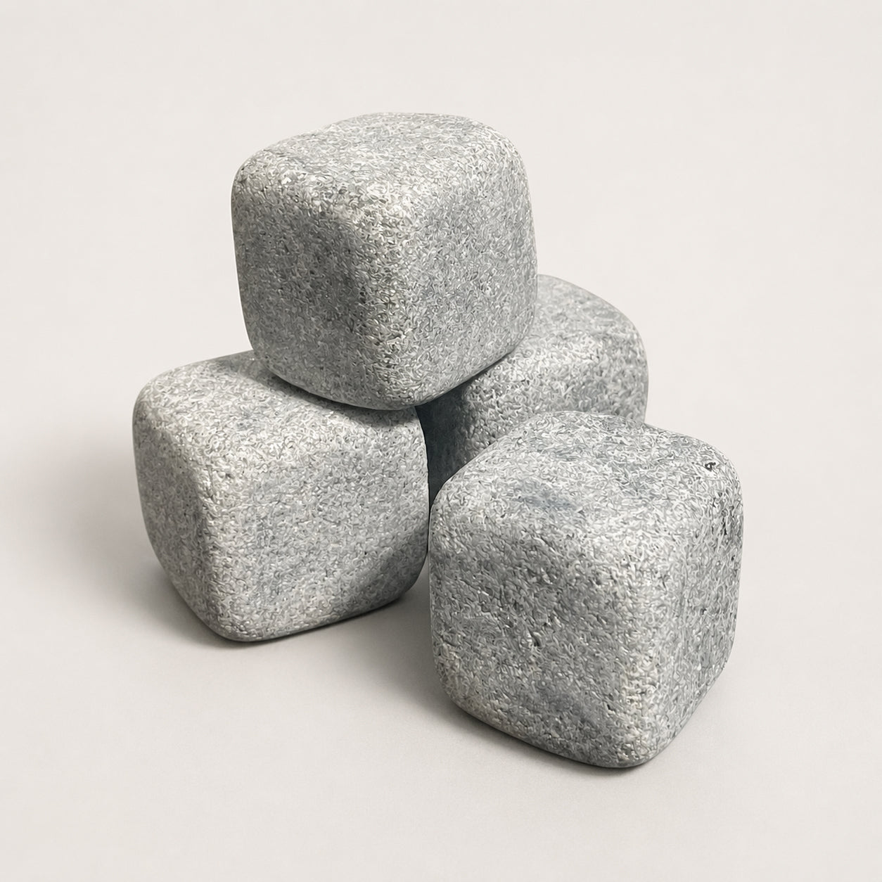 Soapstone whiskey stones set of 4 with linen pouch
