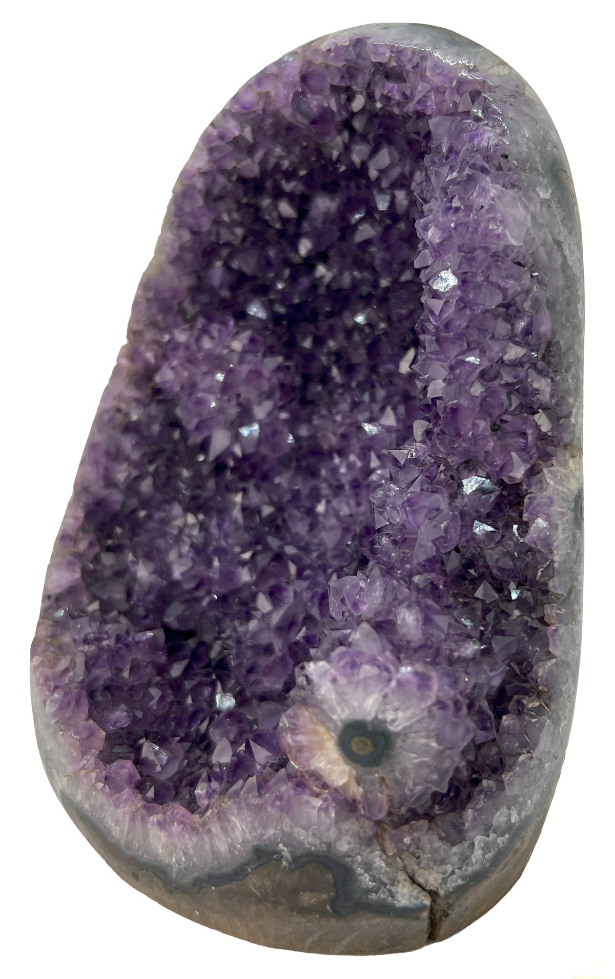 Large Uruguay Amethyst Cathedral Geode — 5.5" x 6", 5.16 lbs