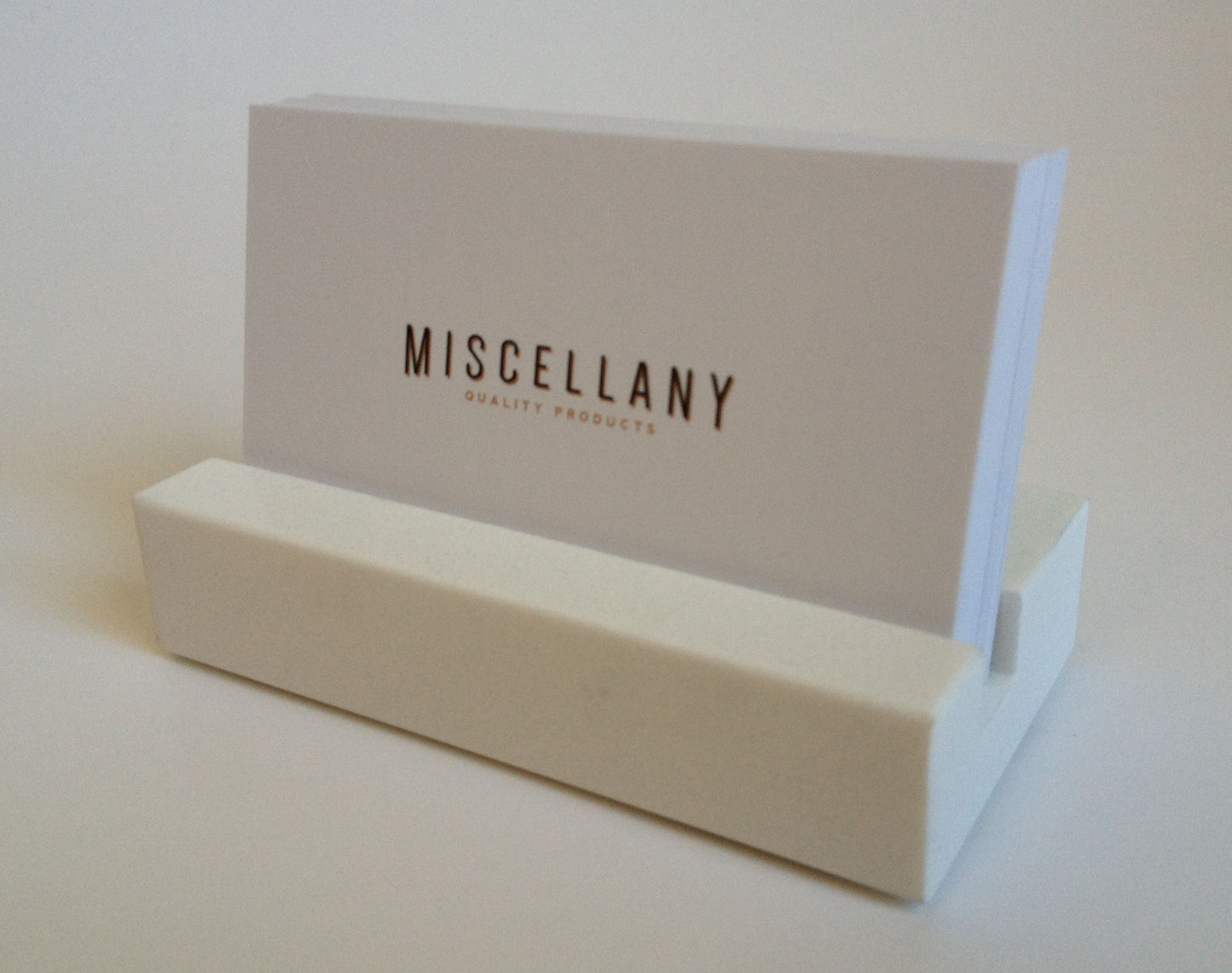 White Quartz Business Card Holder - Standard